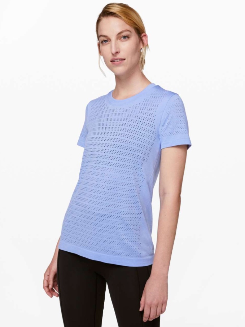 Sz 4 Lululemon Breeze By Short Sleeve *Squad Hydrangea Blue